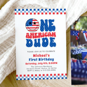 Invitation Un Américain 4 juillet premier anniversaire