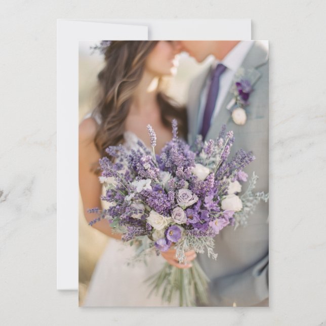 Invitation Un Amour Comme La Lavande | Style serein (Devant)