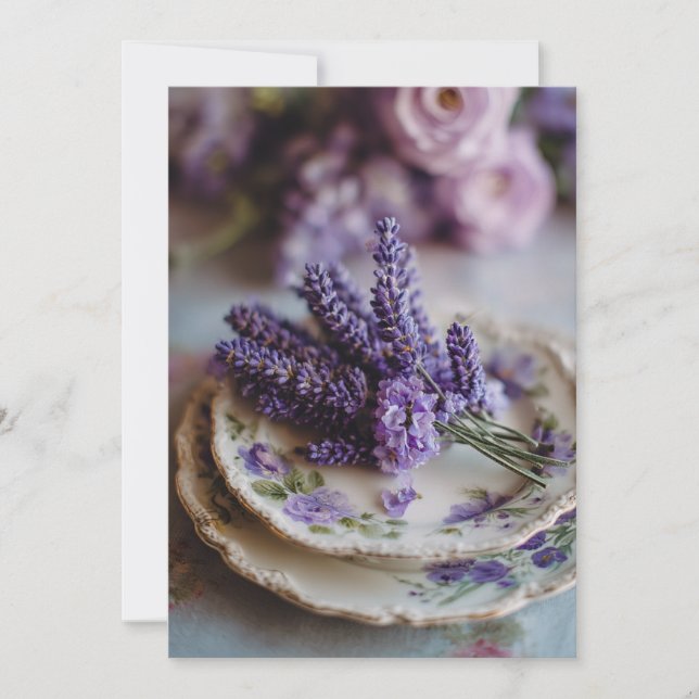 Invitation Un Amour Comme La Lavande | Violet doux (Devant)