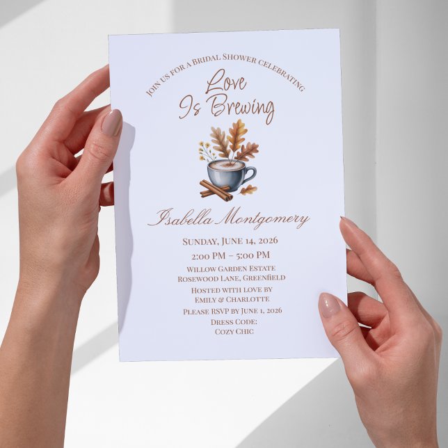Invitation Un Amour Unique Est En Train De Brasser La Fête De (Unique Love Is Brewing Autumn Bridal Shower Invitations
)