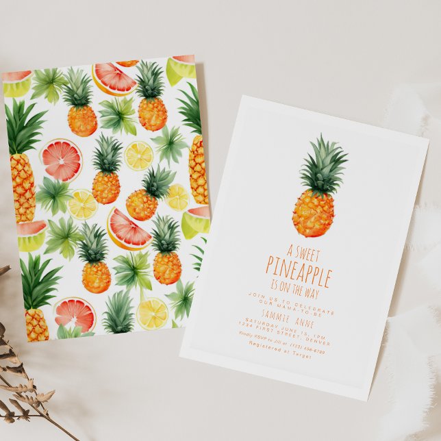 Invitation Un Ananas Sucré Est En Route (Créateur téléchargé)