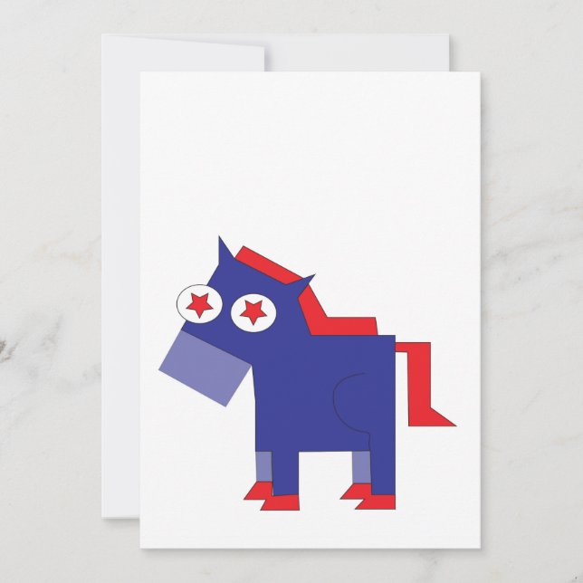 Invitation Un âne démocrate vide (Devant)