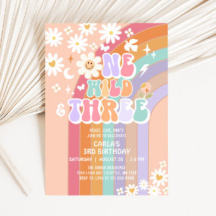 Invitation Un anniversaire sauvage et trois marguerites arc-e