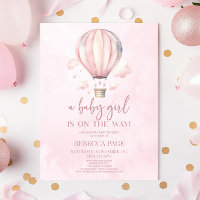 Un Baby shower à bulle à air chaud rose bébé