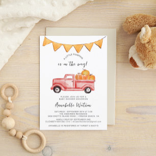 Invitation Un Baby shower Automne Rustique Un Peu Citrouille