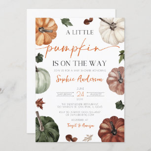 Invitation Un Baby shower Automne Un Peu Citrouille