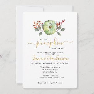 Invitation Un Baby shower Automne Un Peu Citrouille