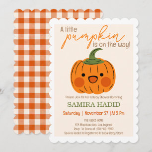 Invitation Un Baby shower Automne Un Peu Citrouille