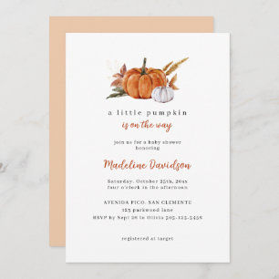 Invitation Un Baby shower Automne Un Peu Citrouille