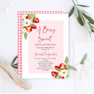 Invitation Un Baby shower Berry Sweet