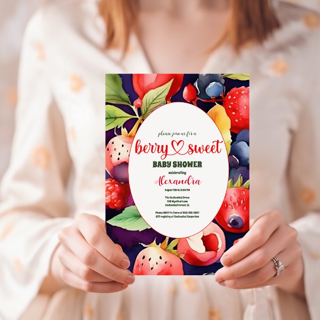 Invitation Un Baby shower Berry Sweet (Créateur téléchargé)