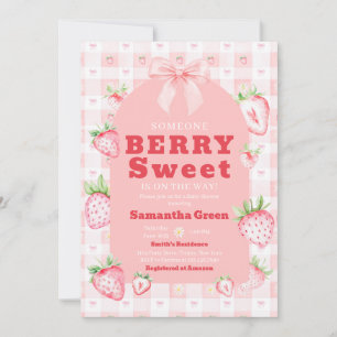 Invitation Un Baby shower Berry Sweet