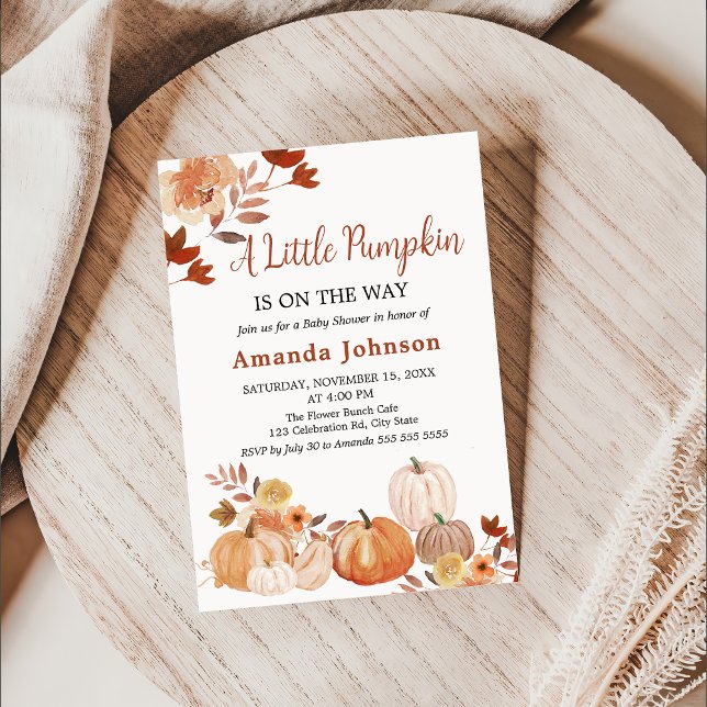 Invitation Un Baby shower D'Automne Floral Boho Un Peu Citrou (Créateur téléchargé)
