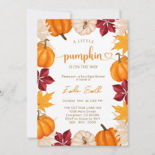 Invitation Un Baby shower d'automne un peu Citrouille
