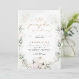 Invitation Un Baby shower D'Automne Un Peu Citrouille Neutre