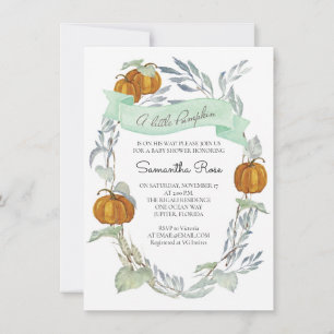 Invitation Un Baby shower D'Automne Un Peu Citrouille Neutre