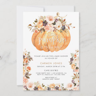 Invitation Un Baby shower D'Automne Un Peu Citrouille Neutre