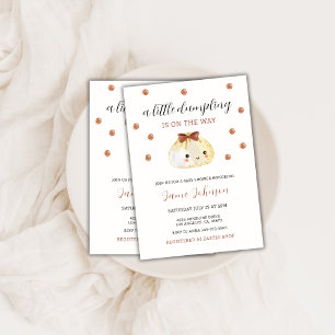 Invitation Un Baby shower de Dumpling neutre pour les femmes