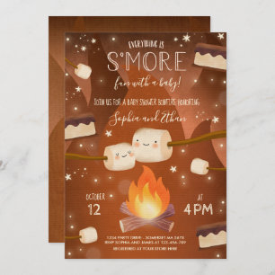 Invitation Un Baby shower de feu de joie neutre pour les femm