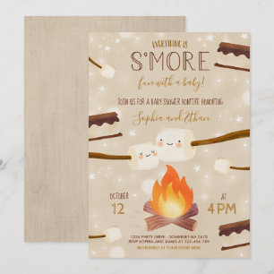 Invitation Un Baby shower de feu de joie neutre pour les femm