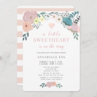 Un Baby shower de Saint-Valentin fleuri un peu amo