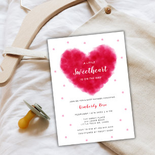 Invitation Un Baby shower de Valentines un peu amoureux