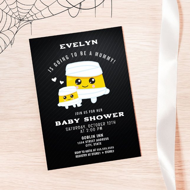 Invitation Un Baby shower d'Halloween pour maman (Créateur téléchargé)