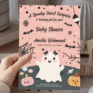 Invitation Un Baby shower Éffrayant d'Halloween surpris sucré