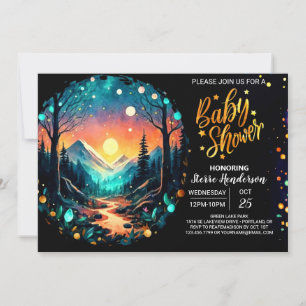 Invitation Un Baby shower enchanté dans les bois