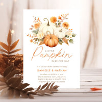 Un Baby shower Floral De Chute Un Peu Citrouille