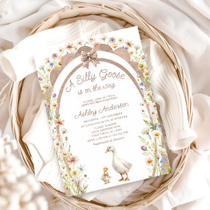 Invitation Un Baby shower lunatique d'oie