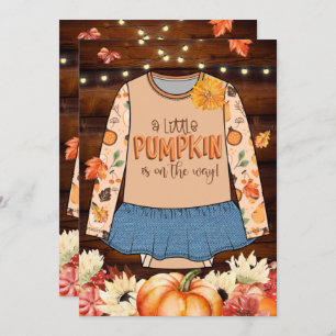 Invitation Un Baby shower Rustique Un Peu Citrouille Invitati