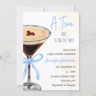 Invitation Un Baby shower Tini One Expresso Martini
