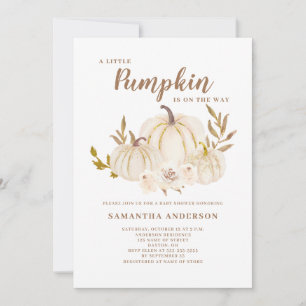 Invitation Un Baby shower Un Peu Citrouille Et Neutre Pour Le
