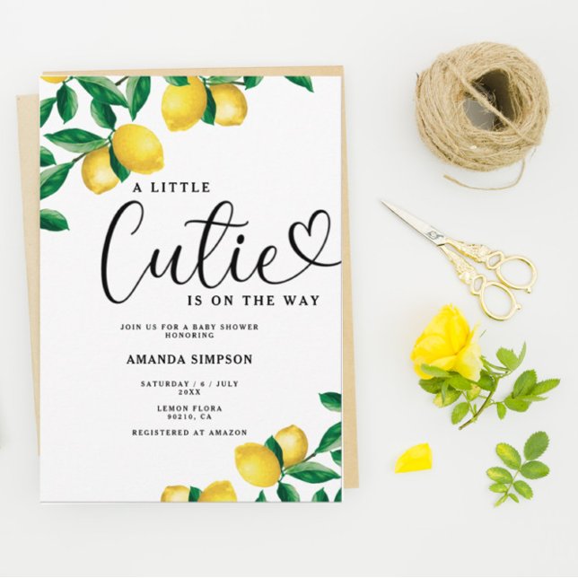 Invitation Un baby shower Un Peu Cutie (Créateur téléchargé)