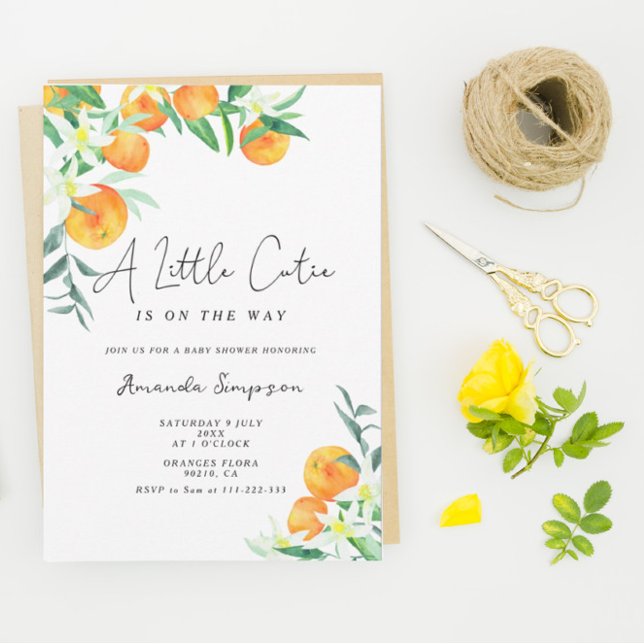 Invitation Un baby shower Un Peu Cutie (Créateur téléchargé)