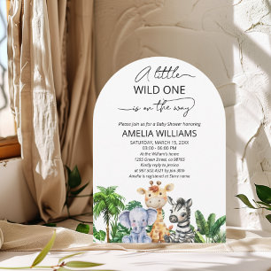 Invitation Un Baby shower Un Peu Sauvage Jungle Safari