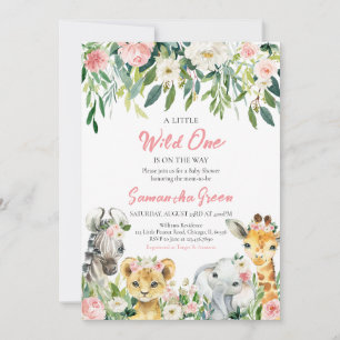 Invitation Un Baby shower Un Peu Sauvage, Une Fille Jungle