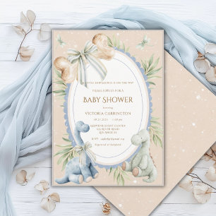 Invitation Un Babysauraus est à la Baby Shower Mignonne