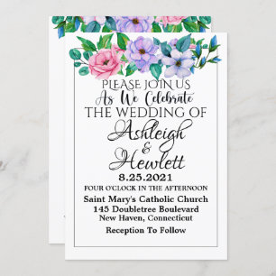 Invitation Un Beau Jour Pour Un Mariage Voir Retour - Invitat