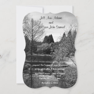 Invitation Un beau paysage de lac pour un mariage