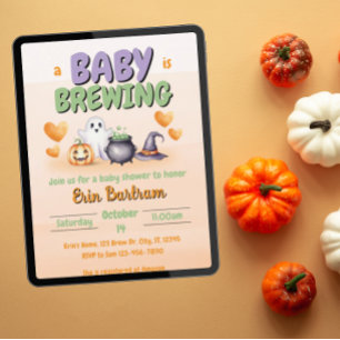 Invitation "un bébé brasse" aquarelle baby shower mignon