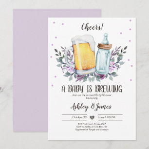 Invitation Un bébé brasse de la verdure Cheers Coed Baby show