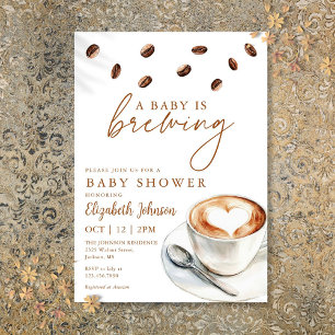 Invitation Un Bébé Brasse Du Baby shower De Café