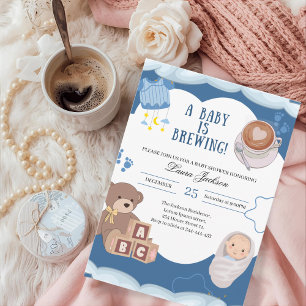 Invitation Un Bébé Brasse Du Baby shower De Café