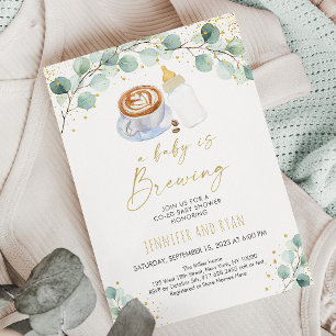 Invitation Un Bébé Brasse Du Baby shower De Café