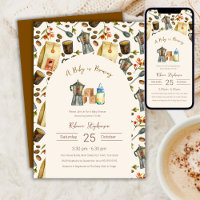 Un bébé brasse du café Baby shower Espresso