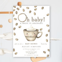 Un bébé brasse le Baby shower à café Kawaii