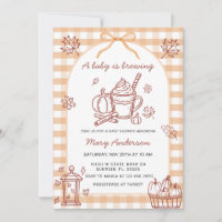 Un bébé brasse le Citrouille Baby shower épice Bow