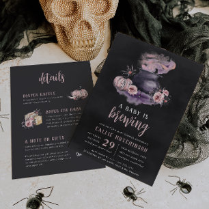 Invitation Un bébé brasse tout en un Baby shower d'Halloween